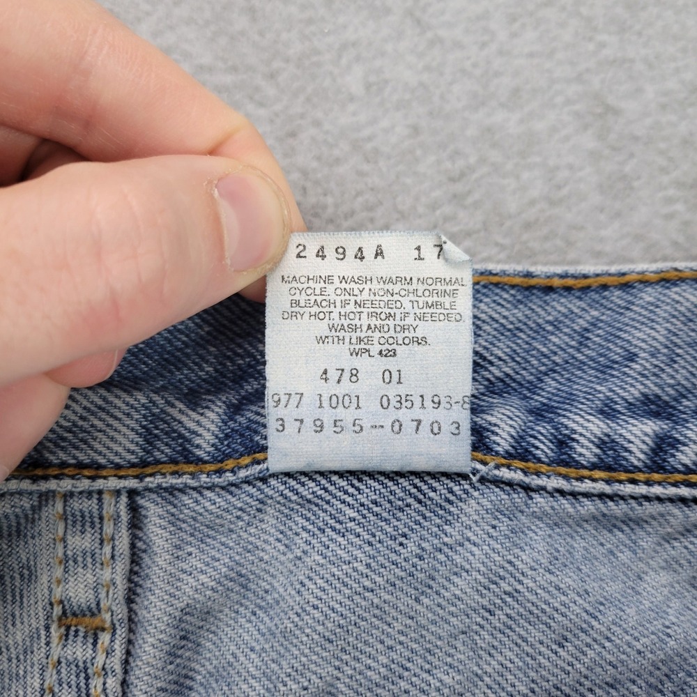 Levi's Denim Shorts Juniors 7 Light Blue High Rise 100% Cotton Vintage 4095 - Picture 3 of 8